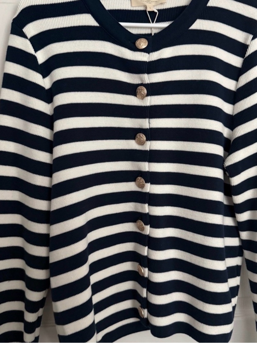 Gilet baptiste marine ecru sezane - Picture 3 of 5